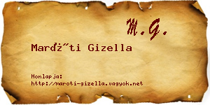 Maróti Gizella névjegykártya