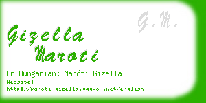 gizella maroti business card